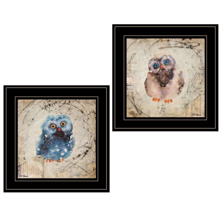 "Wonder Years - Owls" 2-Piece Vignette By Britt Hallowell for wholesale by Trendy Decor 4U