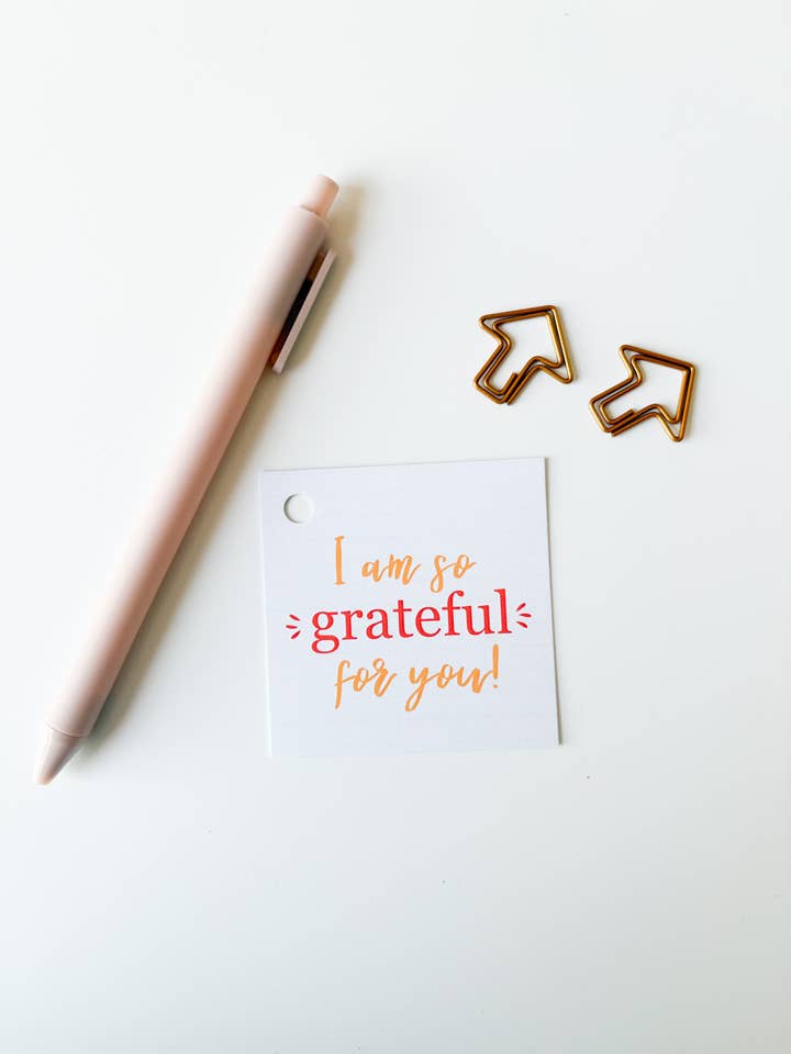 So Grateful For You Gift Tag for wholesale by Happiernotes