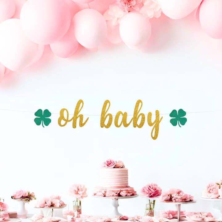 Åh Baby St. Patricks Banner för wholesale av The Confetti Mixer