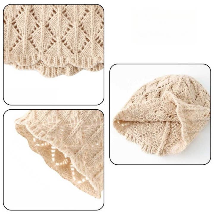 Funkyrel® Atzbranding Limited - Wholesale Beanie - Women's - Haila – Crochet Beanie with Openwork Patterns5