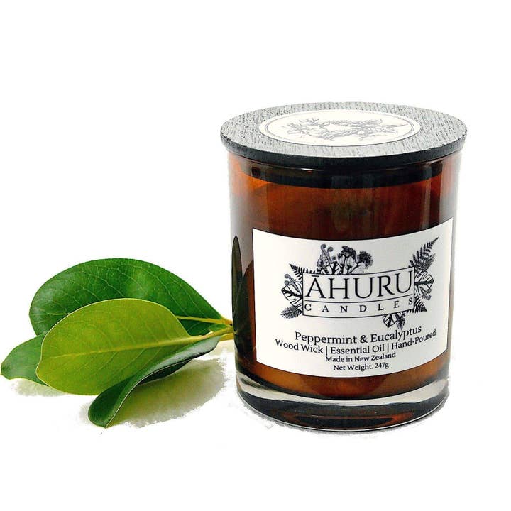 Refreshing Peppermint & Eucalyptus Candle for wholesale by Ahuru Candles