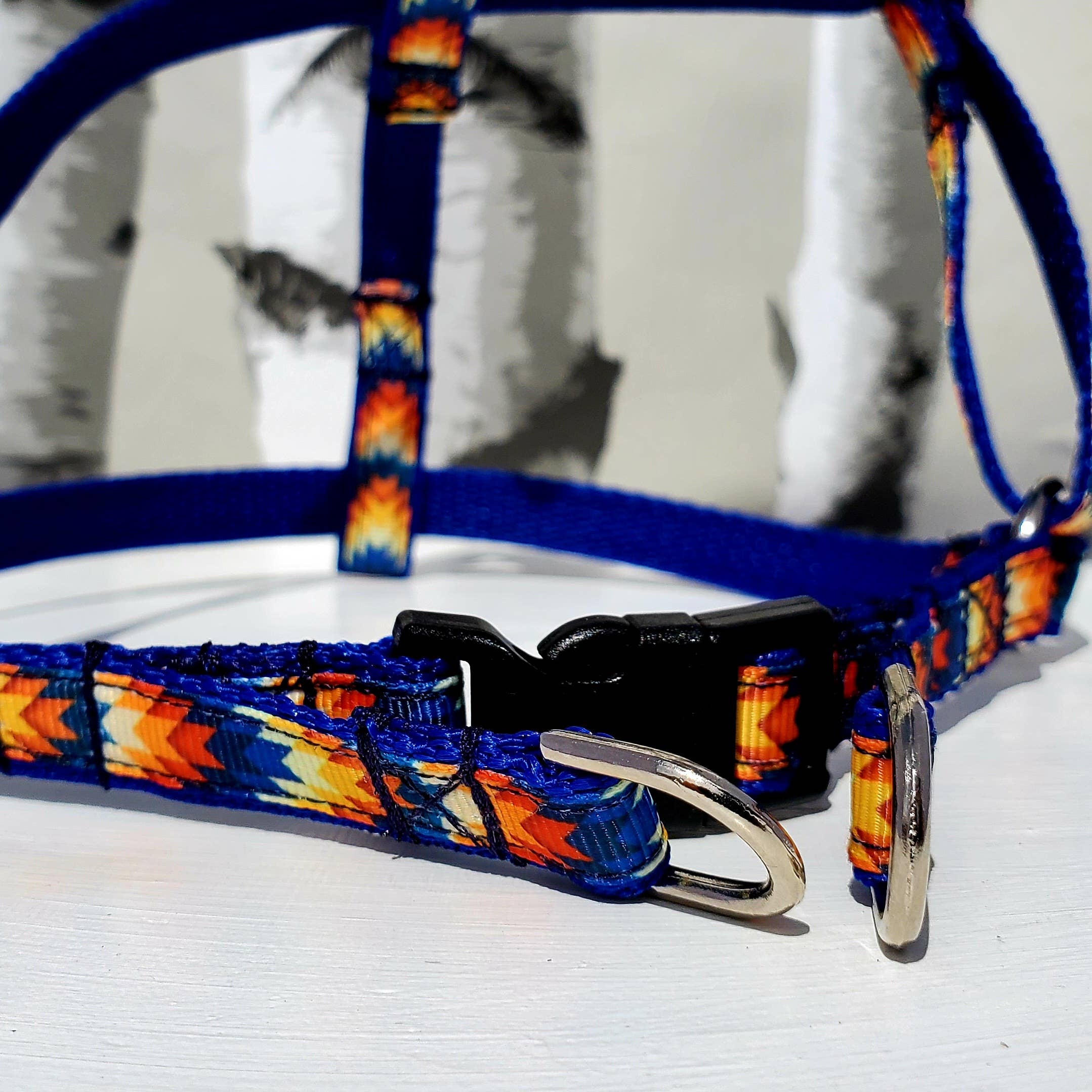 Rocky Mountain Hound - Venta al por mayor Collar - Perros - Collar o correa para perro azul azteca de 1/2"2