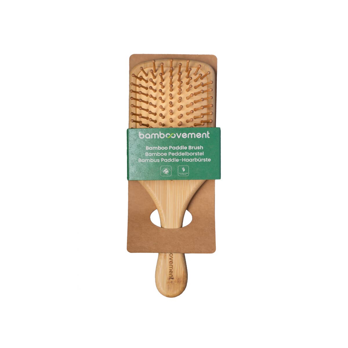 Bamboovement - Wholesale Hair Brush/Comb - Bamboo Paddle Hairbrush | Plastic-Free | Vegan