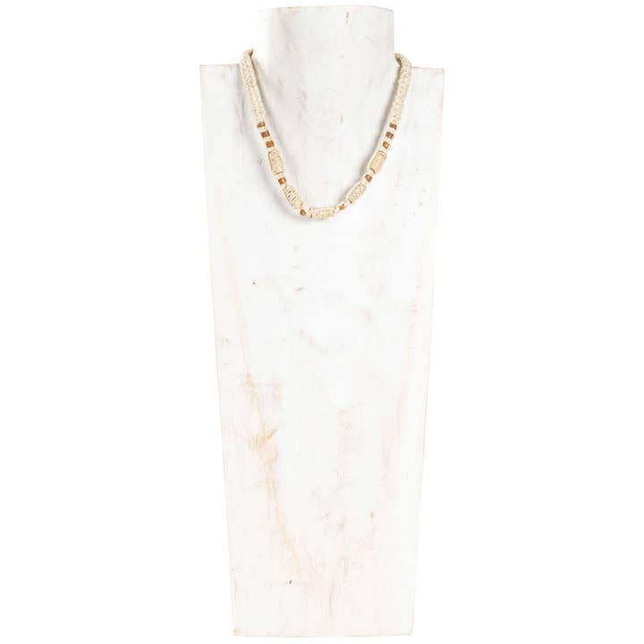 Benjamin International - Wholesale Beaded/pearl necklace - Wooden Natural Beaded Hemp Necklace1