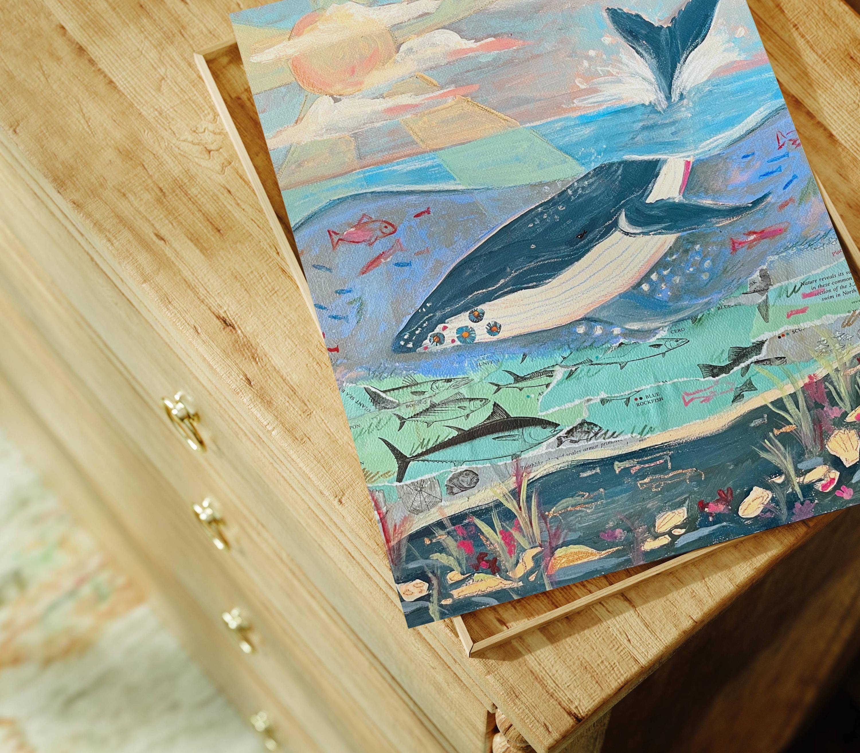 Laurenspired - Wholesale Art Print - Whale Art Print, Ocean Art, Quilt Art, Nautical Wall Art4