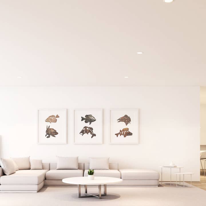 Rustic Metalz - Vente Décoration murale - Décoration murale Perch Fish Lake House en métal sur le thème des poissons3