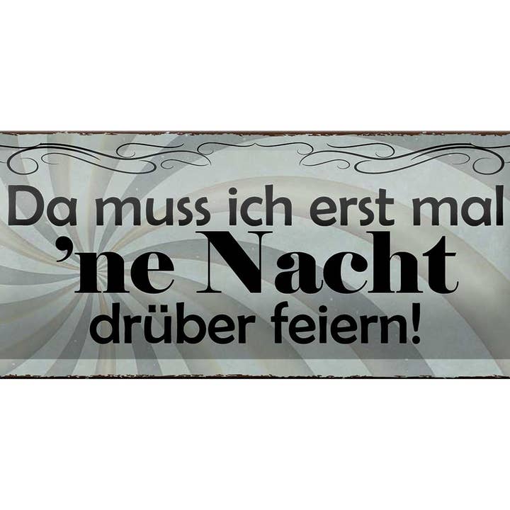 Tin sign saying 27x10 cm must first party night over it decorative sign tin sign for wholesale by Femer