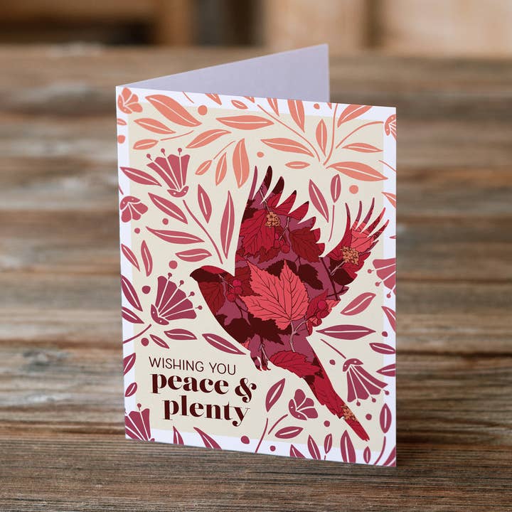 Wishing You Peace & Plenty / Holiday Greeting Card for wholesale by Brianna Reagan Creates