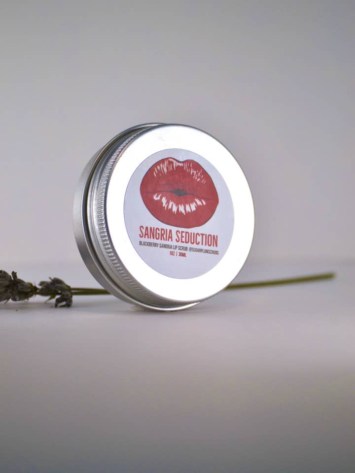 Sangria Seduction - Exfoliating & Hydrating Lip Scrub for wholesale by Sugar Plum Scrubs