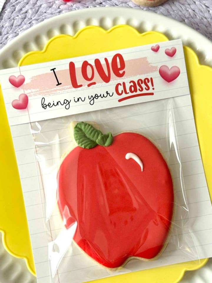 Teacher Appreciation Gift - Apple Thank You Cookie for wholesale by Frosted Cupcakery Bakery