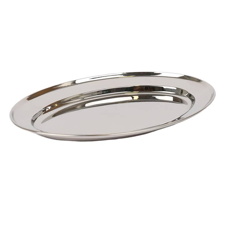 30cm x 20.5cm Oval Stainless Steel Serving Platter - By Argon Tableware and other Purchase Wholesale serving platter. Free Returns & Net 60 Terms on Faire trending on Faire.