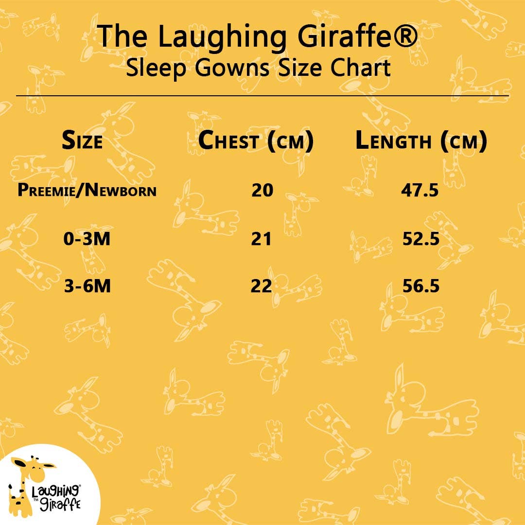 Laughing Giraffe – wholesale Klänning - Baby – Spädbarnsbaby Bomull Tom sovklänning med vantar Unisex7