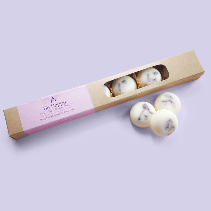 Be Happy Essential Oil Botanical Wax Melts for wholesale by Ascent Bath & Body
