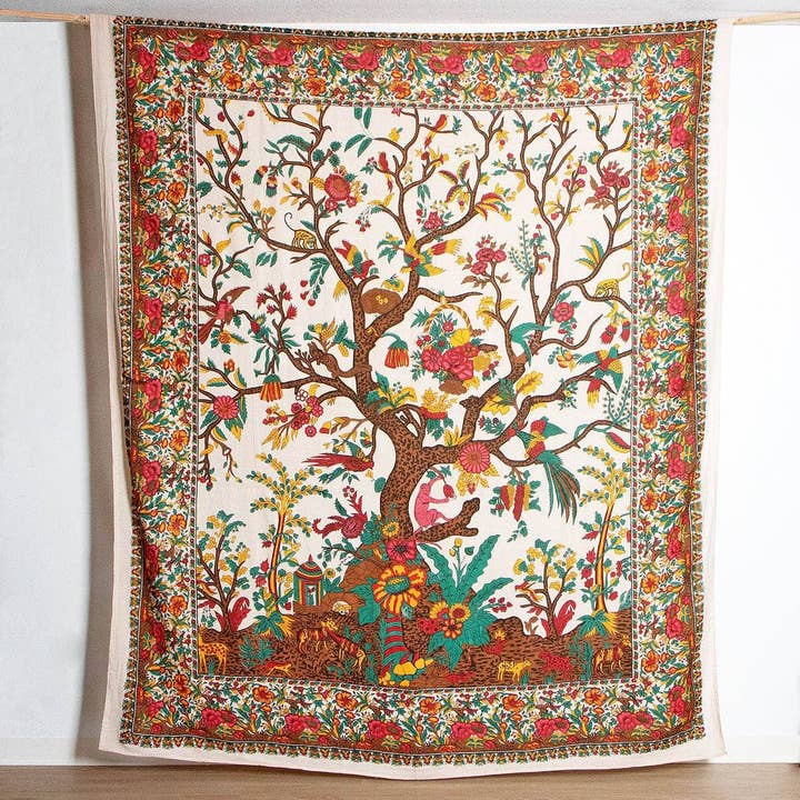 Tree of Life Tapestry - Natural for wholesale by Tiny Rituals