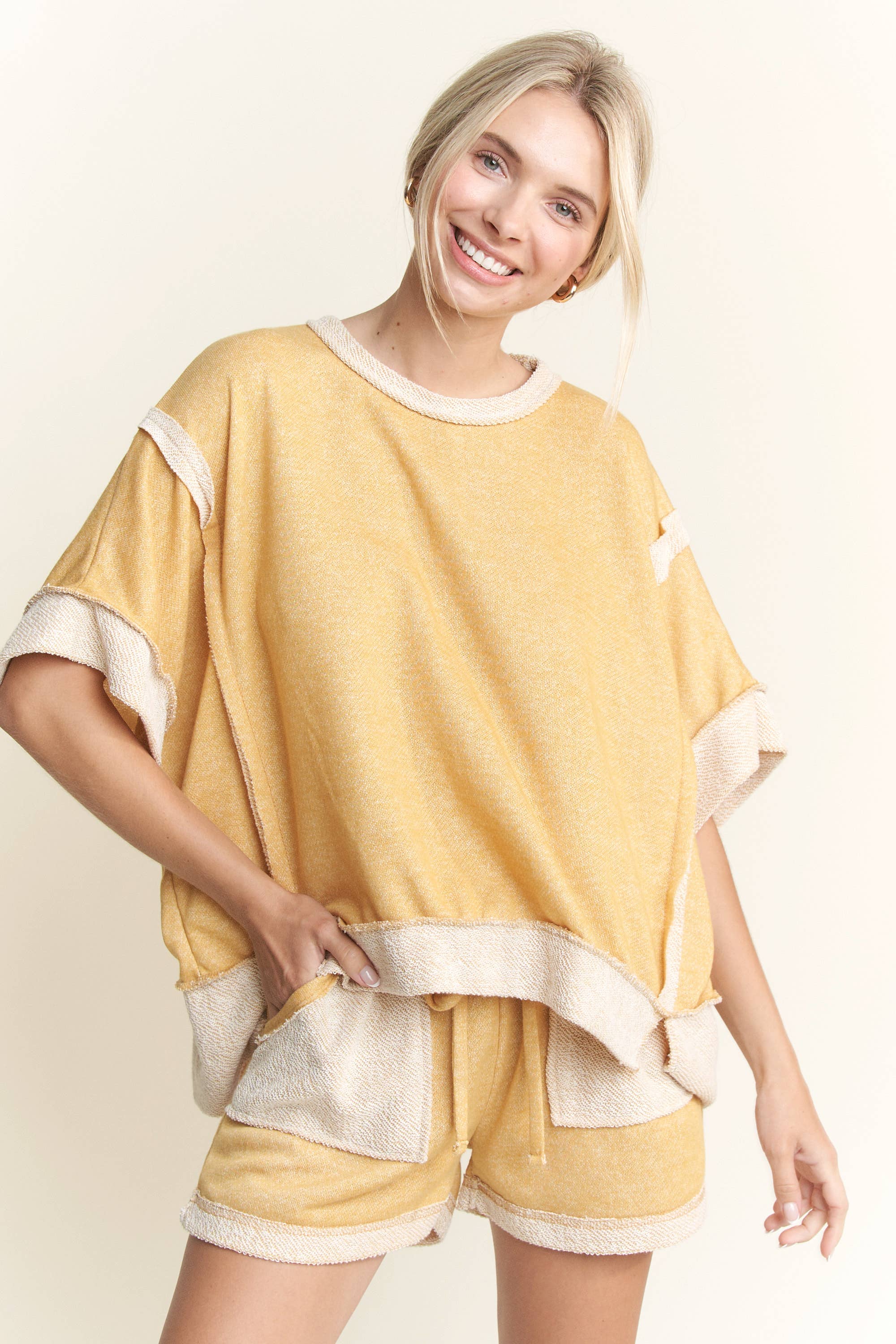 J.Her - Wholesale Shorts - Women's - LoopTerry Cont Pocket Shorts HP572014