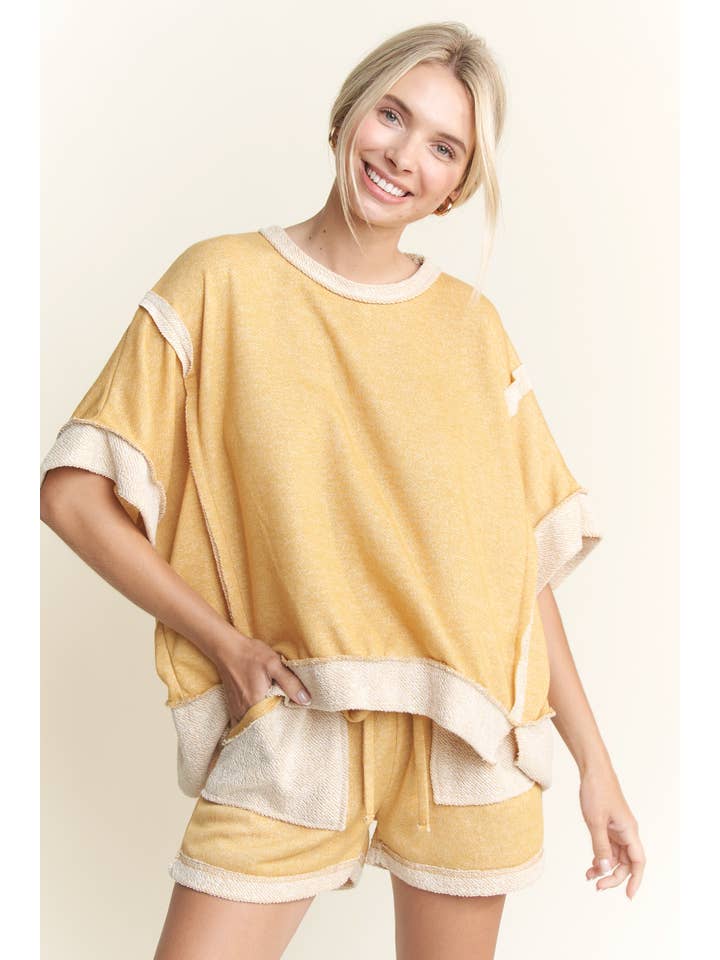 J.Her - Wholesale Lounge Shorts - Women's - LoopTerry Cont Pocket Shorts HP5720.7