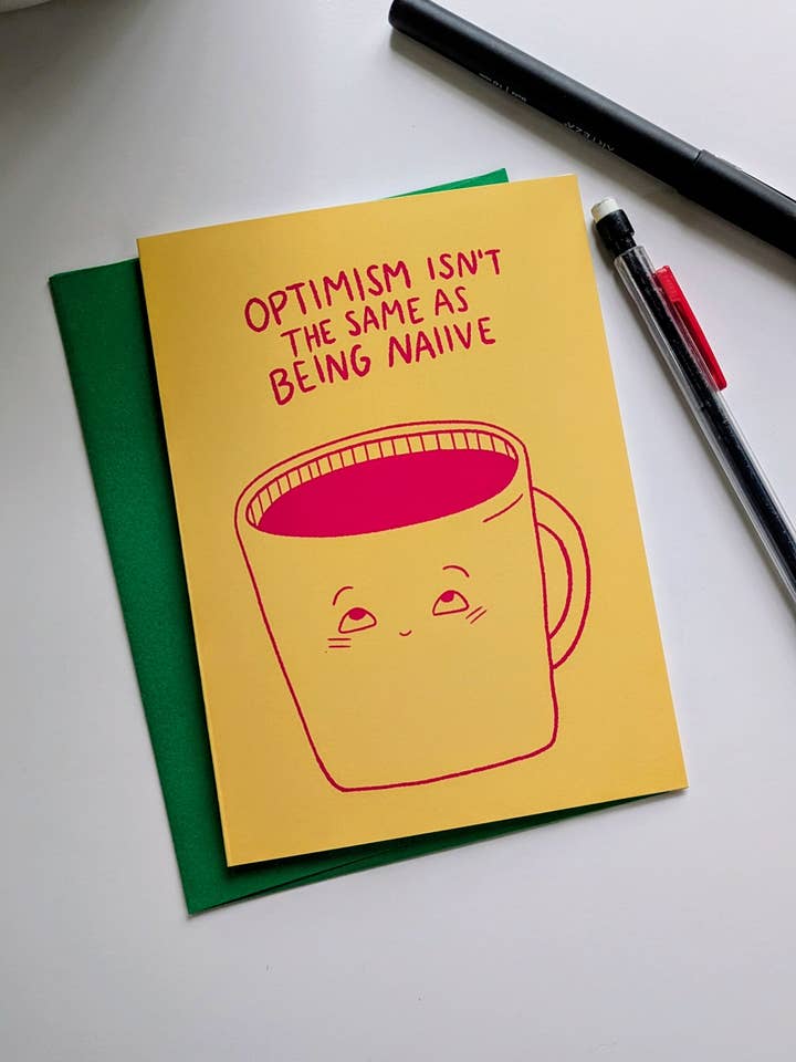 Optimism Card for wholesale by Jacquelyn Turner Art