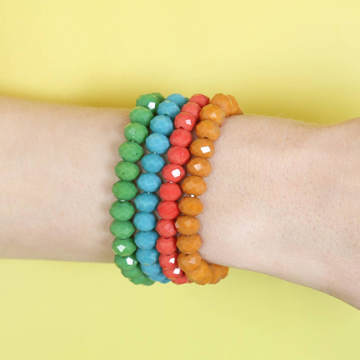 MYS Wholesale Inc - Wholesale Beaded Bracelet - 4 Line Glass Beads Stretch Bracelet6