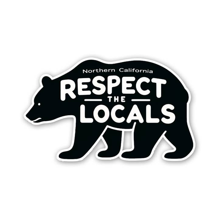 Respect Locals - Bigfoot Sticker for wholesale by Sticker Atlas