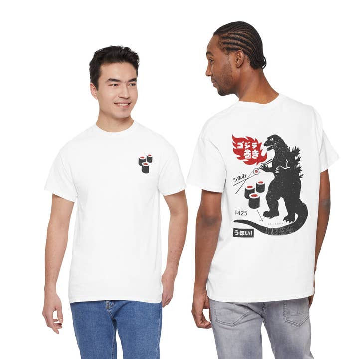 KILLER RETRO – wholesale T-shirt (graphic) – unisex – Vintage Sushi Ad T‑Shirt — Retro Japanese Monster Sushi Graphic Tee3