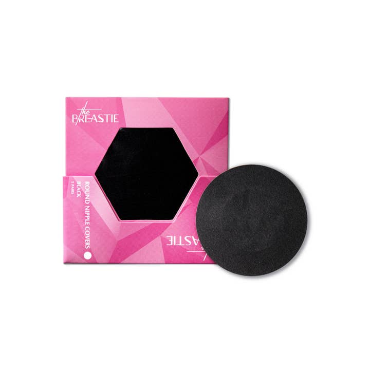 Nipple Cover (Round - Black) - Don’t Cry, We’ve Got You Covered! for wholesale by The Breastie
