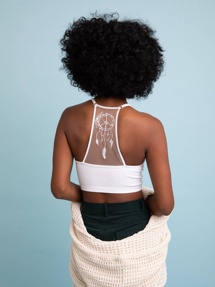 Leto Accessories - Wholesale Bralette - Women's - Bohemian Heaven: Peace Dreamcatcher Tattoo Back Brami ✌🏻