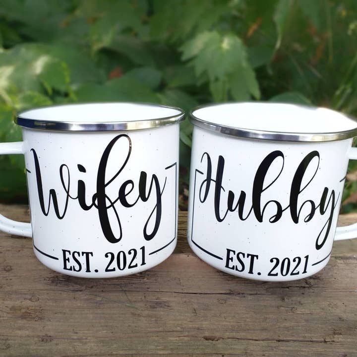 Superior Sweet Water - Wholesale Coffee Mug - Hubby and Wifey Mugs, Mug Set, Newlywed Gift, Personalized Wedding Gift, Bridal Shower Gift, Anniversary Gift, Couples Gift