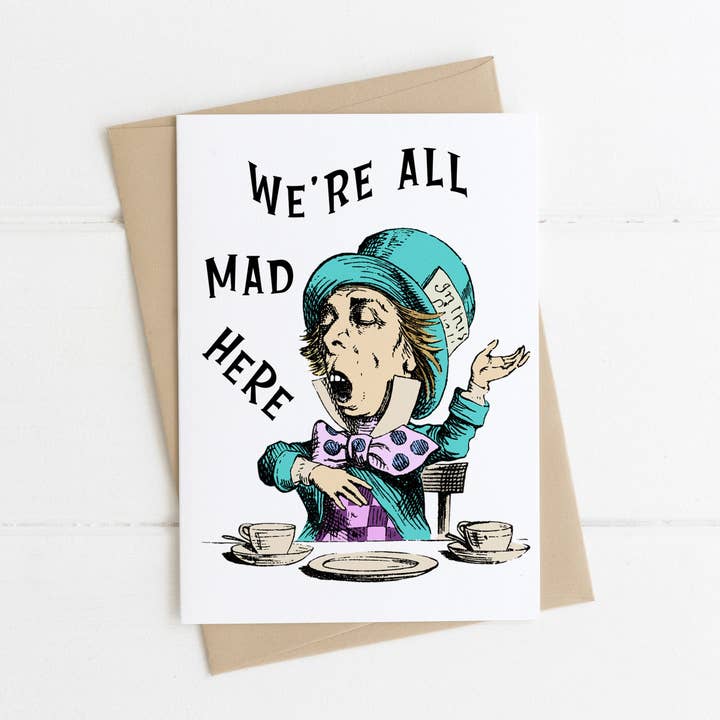 Alice's Adventures In Wonderland Literary Quote Card for wholesale by Quote and Quill