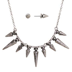 Western Fashion – wholesale Smycken – Bs Spike Med Sten Set Cr2