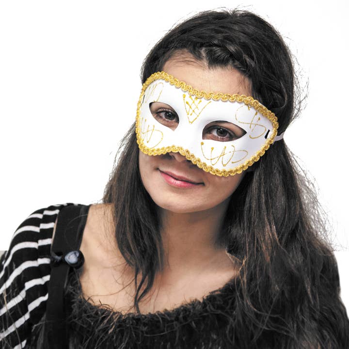 Party Pro - Vendita all'ingrosso Costume di carnevale - Unisex - MASCHERA VENEZIANA BIANCA