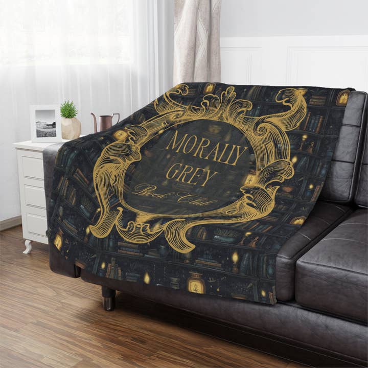 Morally Grey Buchclub Minky-Decke – Gemütliche Buchliebhaber-Decke für Leser von Dark Romance und Fantasy | Gilded Girl Accessories für den Großhandel von Gilded Girl Accessories