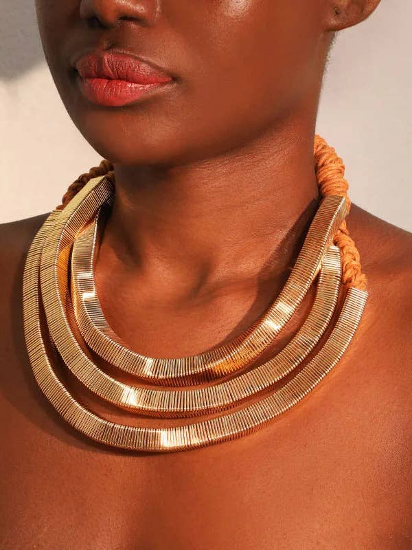 Solar Empress Triple Collar for wholesale by DUA MENKA