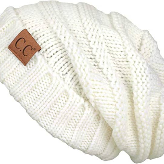 Funky Junque - Wholesale Beanie - Women's - C.C Oversized Slouchy Beanie - Ivory2