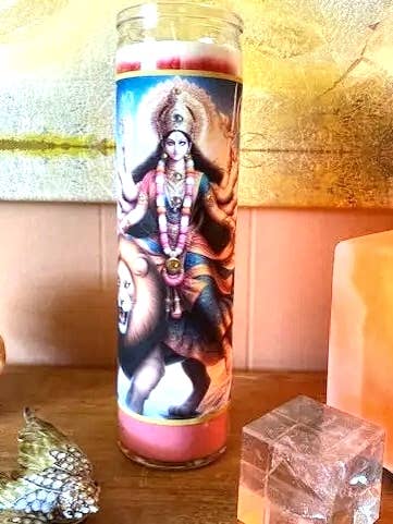 Goddess Durga 7 Day Devotional Candle for wholesale by Tatiana