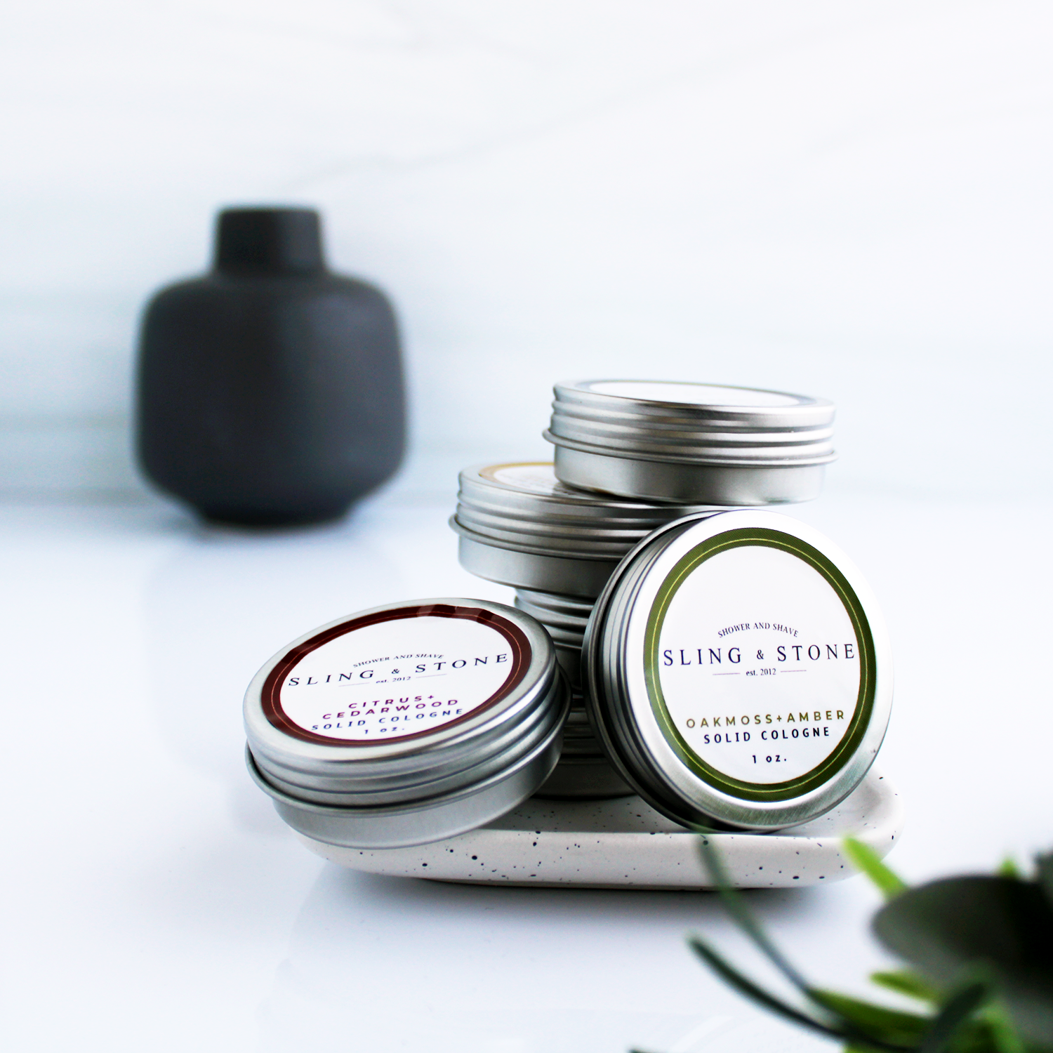 Sling & Stone | Shower & Shave - Wholesale Retailer Display - Beauty & Wellness - Solid Cologne Display Set (NEW SCENTS!)1