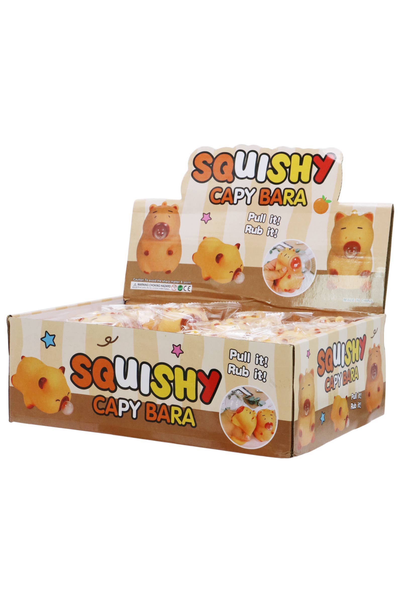 AS SHOWN Drooling Sleepy Capybara Soft Pvc Squishy Toy - 12 Pcs for wholesale on Faire1