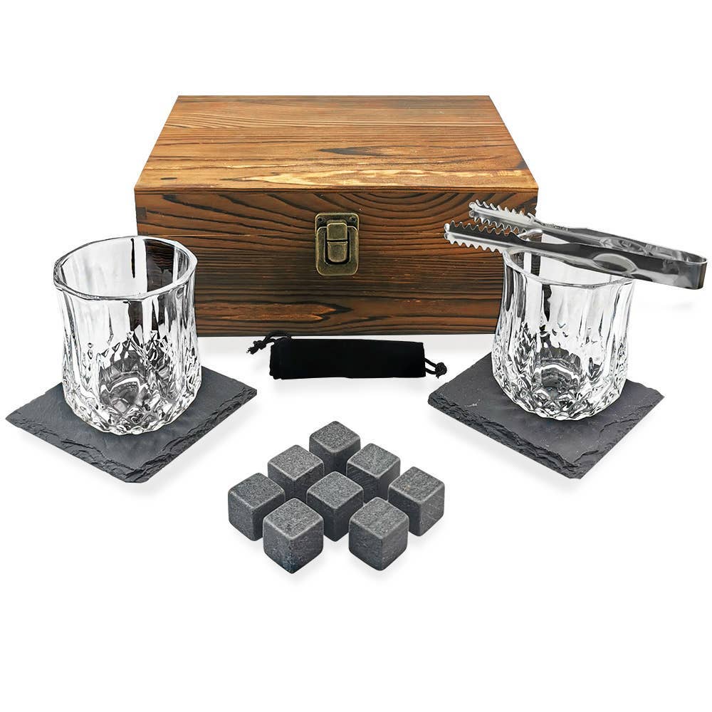 Original Products UK/EU - Vente Verres à cocktail/alcool - Coffret Originale Bar : Verres à whisky et pierres réfrigérantes3
