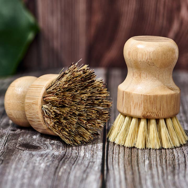 Desesh - Wholesale Cleaning Brush - Bamboo Handle-less Dish Scrubbing Brush (Plastic Free)