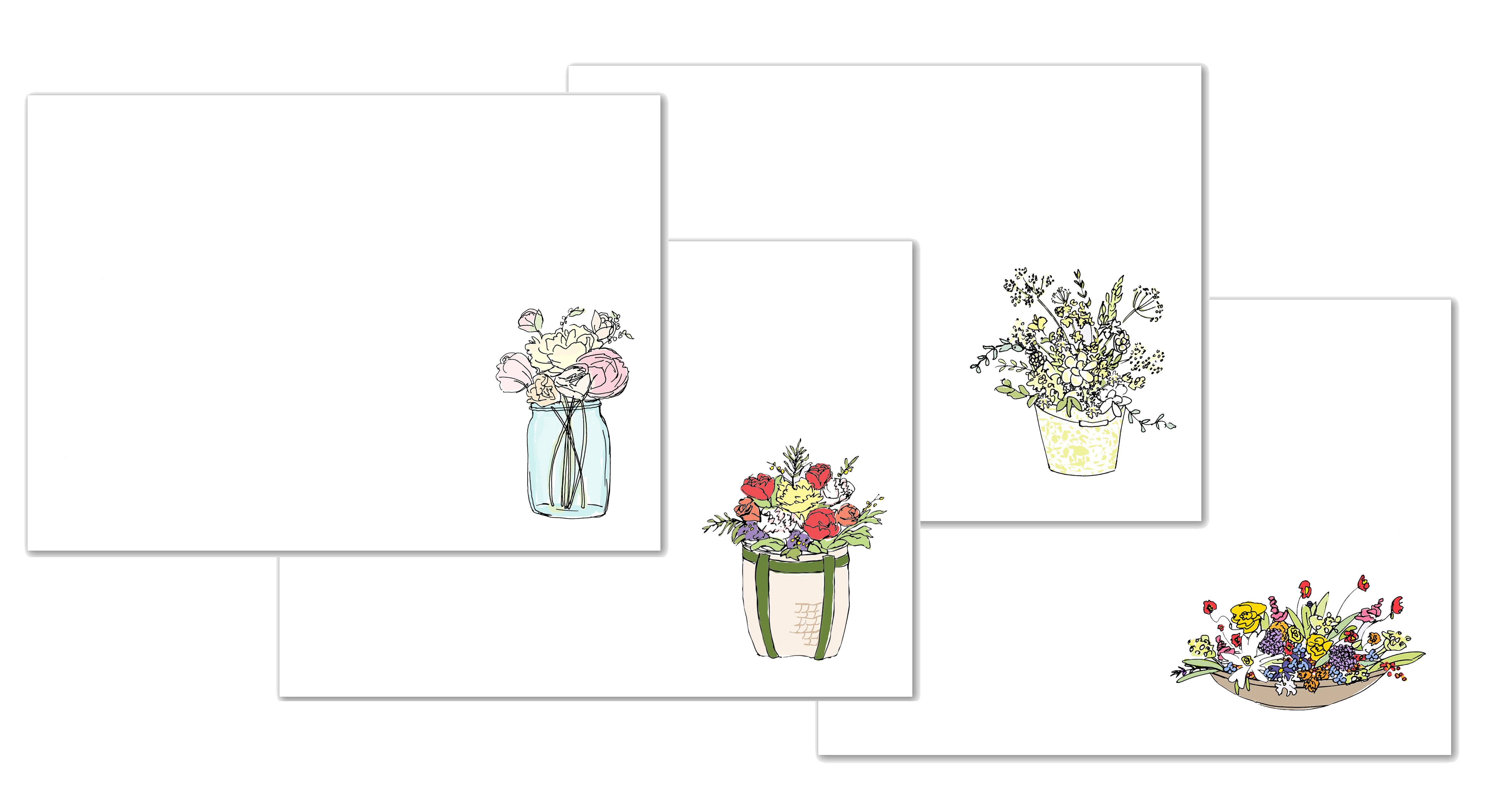 mollyOcards - Wholesale Stationery/Notecard Set - Flowers Stationery2