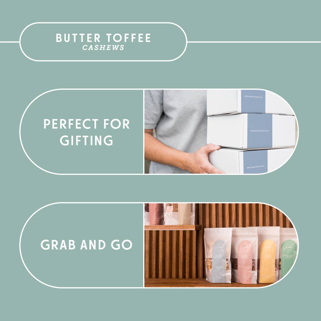 Sir Walter Candy Co. - Wholesale Nuts - Handmade Crunchy Butter Toffee Cashews3