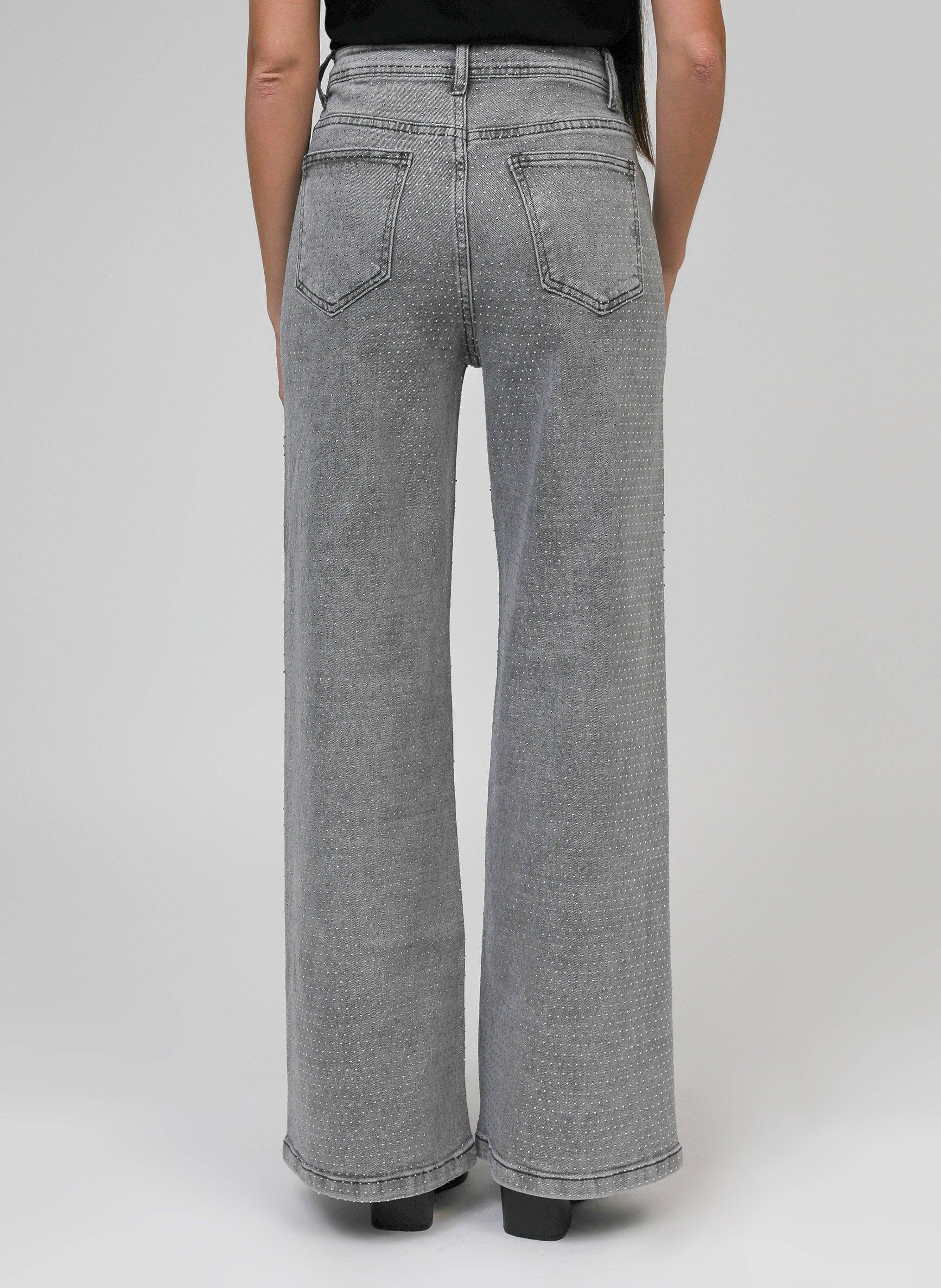 An'ge - Vente Jean – femme - JEAN PAILLETTES gris5