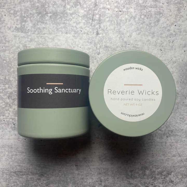 Reverie Wicks - Wholesale Jar/Filled Candle - 9 oz Soothing Sanctuary (Wooden Wick)3