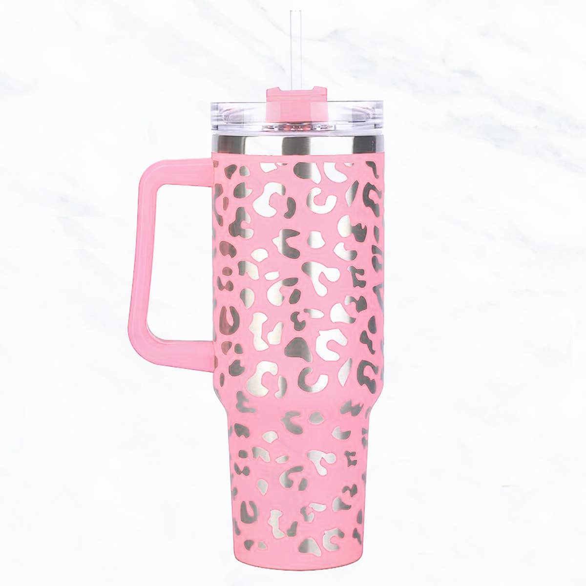 Suzie Q USA - Wholesale Insulated Mug/Tumbler - 40 oz, Stainless Steel Laser-Cut Leopard Tumbler3