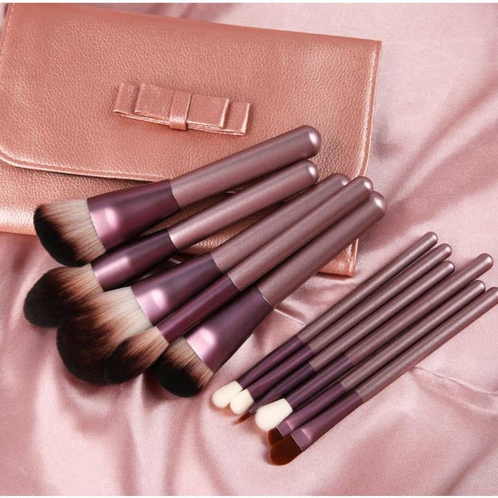 VIGOR - Wholesale Makeup Brush Set - Premium Synthetic Hair 12 Piece Makeup Brush Set With Case(113