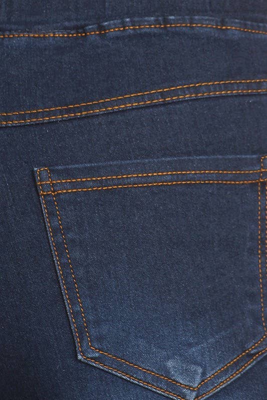 Color 5 - Wholesale Jeans - Women's - Solid color pre washed pull on denim skinny pull on jeggings8