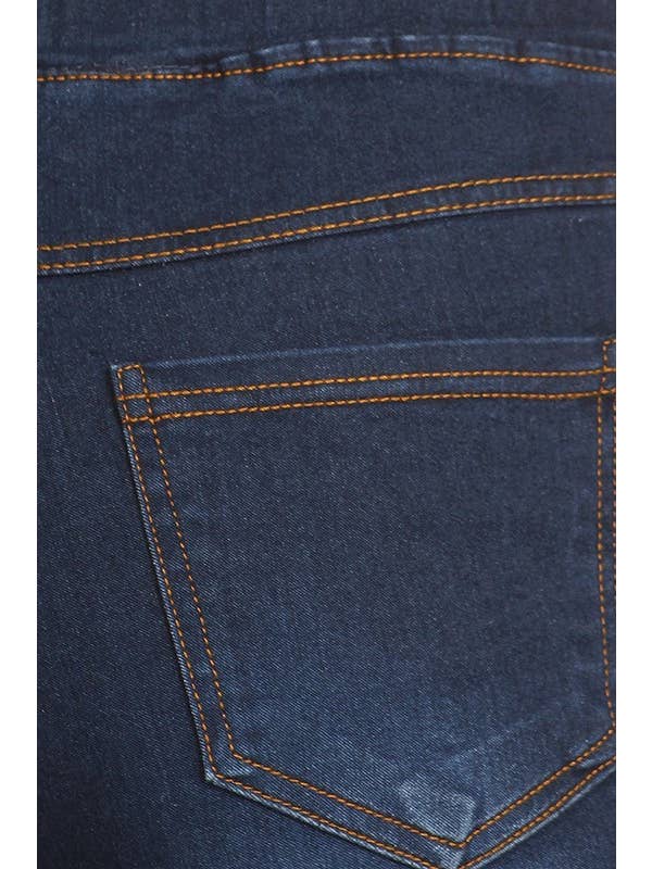 Color 5 - Wholesale Jeans - Women's - Solid color pre washed pull on denim skinny pull on jeggings8