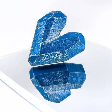 The Wood Heart Brooch for wholesale by Eva Burton Maker