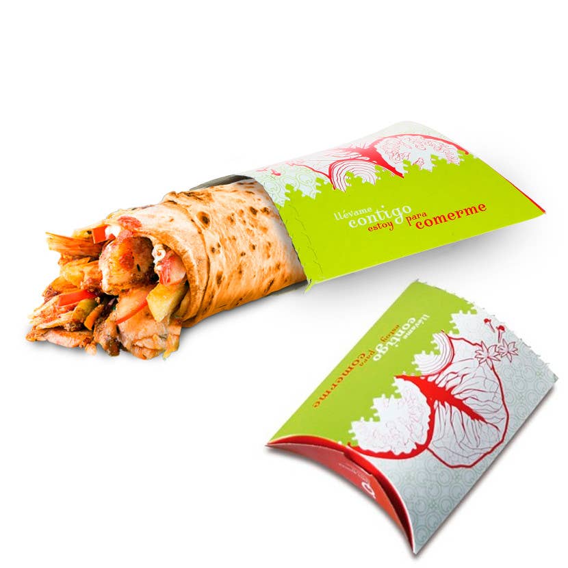 PUNTOQPACK – Wrap/saco para armazenar alimentos por atacado – Embalagem Kebab estilo capa sandwich Durum0