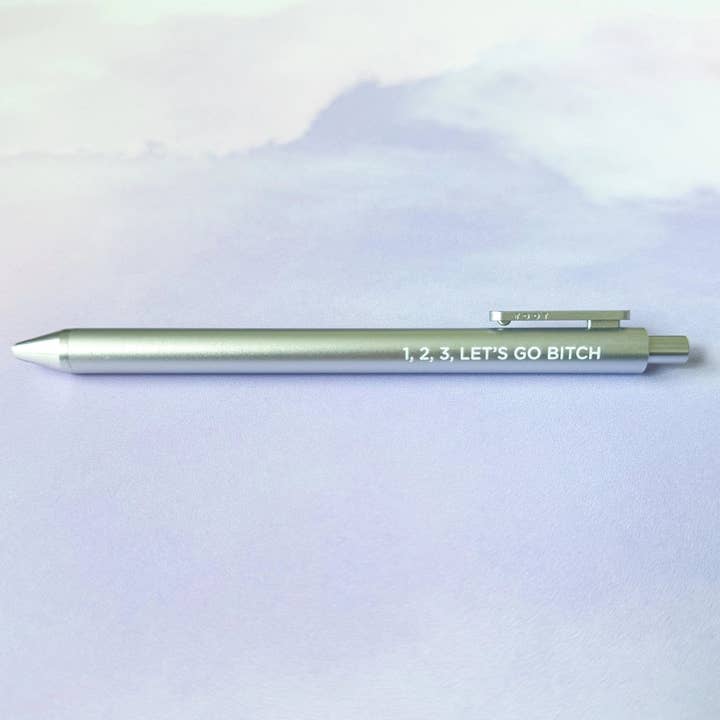 1, 2, 3, let's go bitch jotter gel pen for wholesale by MangoIllustrated
