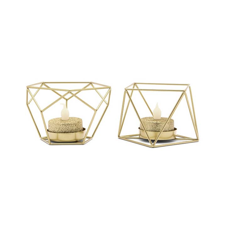 Weddingstar Inc. - Wholesale Flameless Candle - Artificial Flameless LED Tealight Candle Set Of 4 - Gold